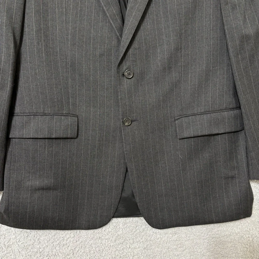 Lauren Ralph Lauren Gray Pinstripe Wool Blazer 43R Business Interview Sport Coat